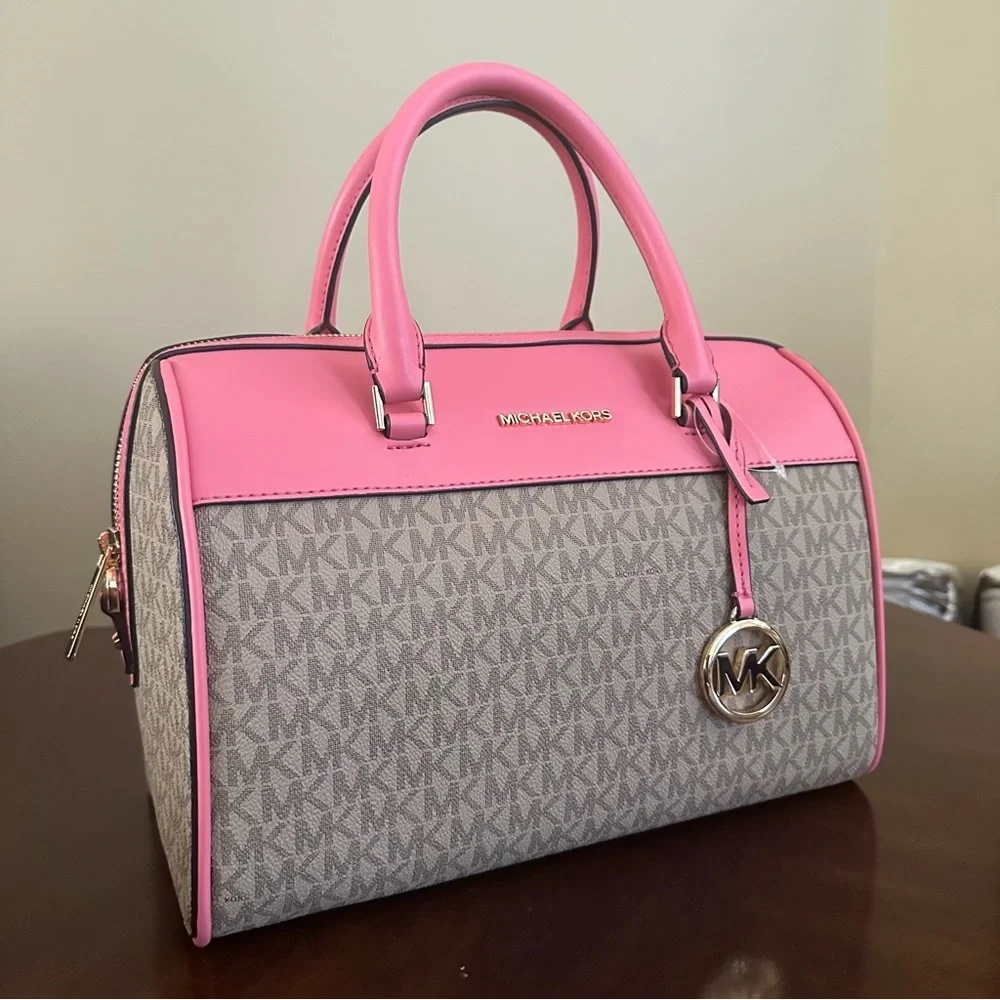 Michael Kors Jet Set Travel Duffle Satchel Shoulder Crossbody Bag & wallet set - Picture 10 of 17